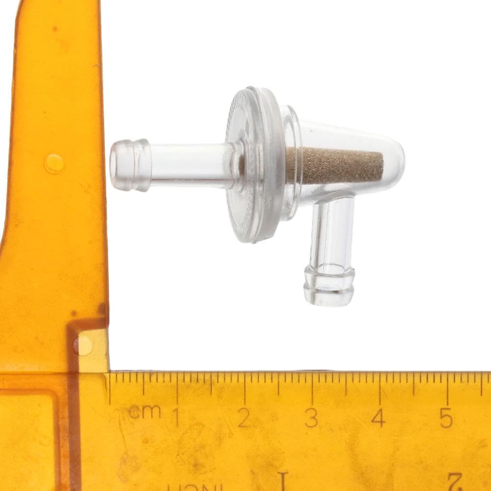 Qicarkey 2pcs Inline Fuel Filter, 90 Degree Clear Fuel Filter Replacement Car Accessories Parts