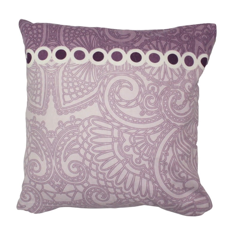 Pillowcase 40x40 for a Pillowcase Flannel with Zipper Purple Ornament