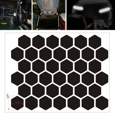 Motosiklet Kaskları Görünmez Siyah Yansıtıcı Çıkartmalar Kasklar Bisikletler İçin Basit Ve Etkili Yansıtıcı Bant