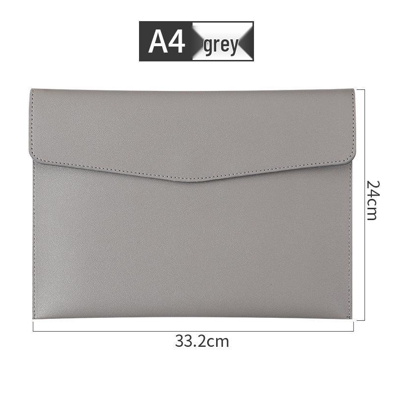 A4 Leather Magnetic File Bag with Custom Logo Options - Business Document Envelope Design in Multiple Specifications