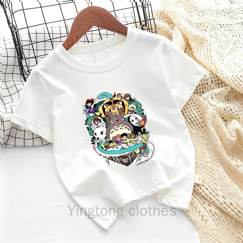 Totoro Cute T-shirts Unisex Fashion Short Sleeve Cartoon Anime Pattern Printed T-shirt Summer Clothes Comfortable Soft Tops Gift