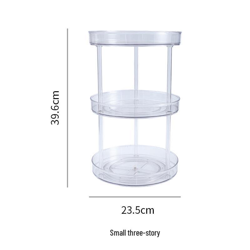 

Вращающаяся многоярусная прозрачная стойка для хранения для кухни или косметики