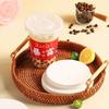 500 Pcs Anti Spill Drink Leak Proof Paper Disposable Cup Sealing Films Coffee Paper Lids  Beverage