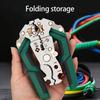 Multifunctional Folding Wire Stripper & Cutter Cable Stripping Tool Plastic & Metal for Electricians & DIY Enthusiasts