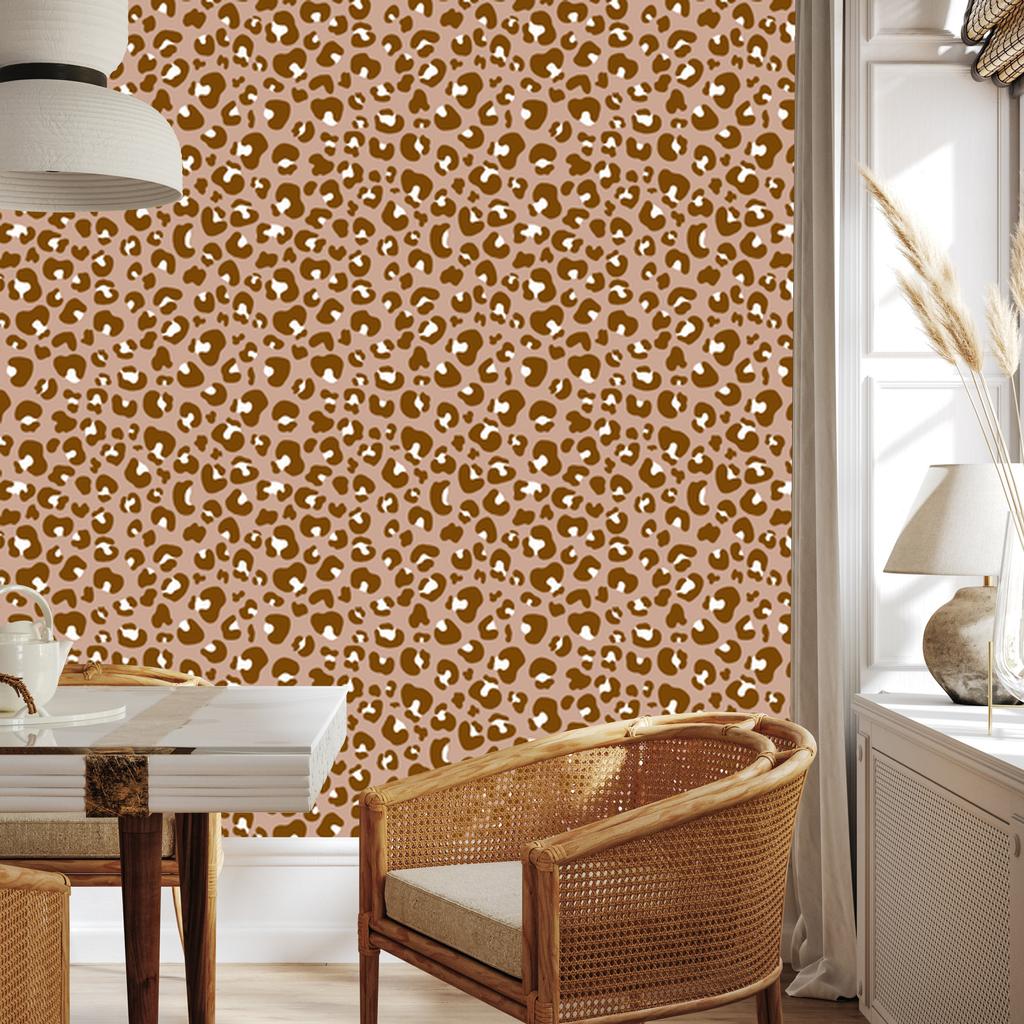 Animal Skin Wallpaper Beige, Orange and Ochre 50x1000