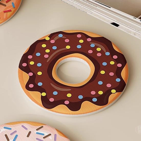 Sottobicchiere Diatomee Forma Ciambella per Tazza da Scrivania Tappetino Asciugatura Rapida Assorbente Acqua Resistente al Calore Antiscivolo Carino Decorazione Cucina Ufficio