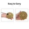 Uxcell Steel Tongue Drum, 3" 6-Note Mini Steel Hand Drum with Mallets and Sheet Music, Worry-Free for Yoga, Meditation, and Camping (Gold)