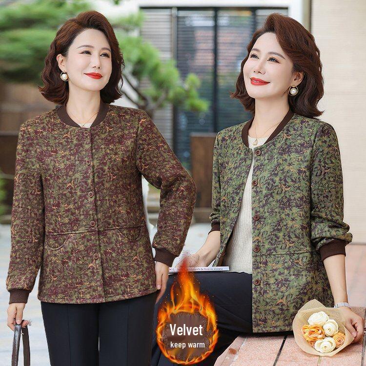 Velvet Jacket for Mature Women: Warm, Stylish Winter Top with Prints