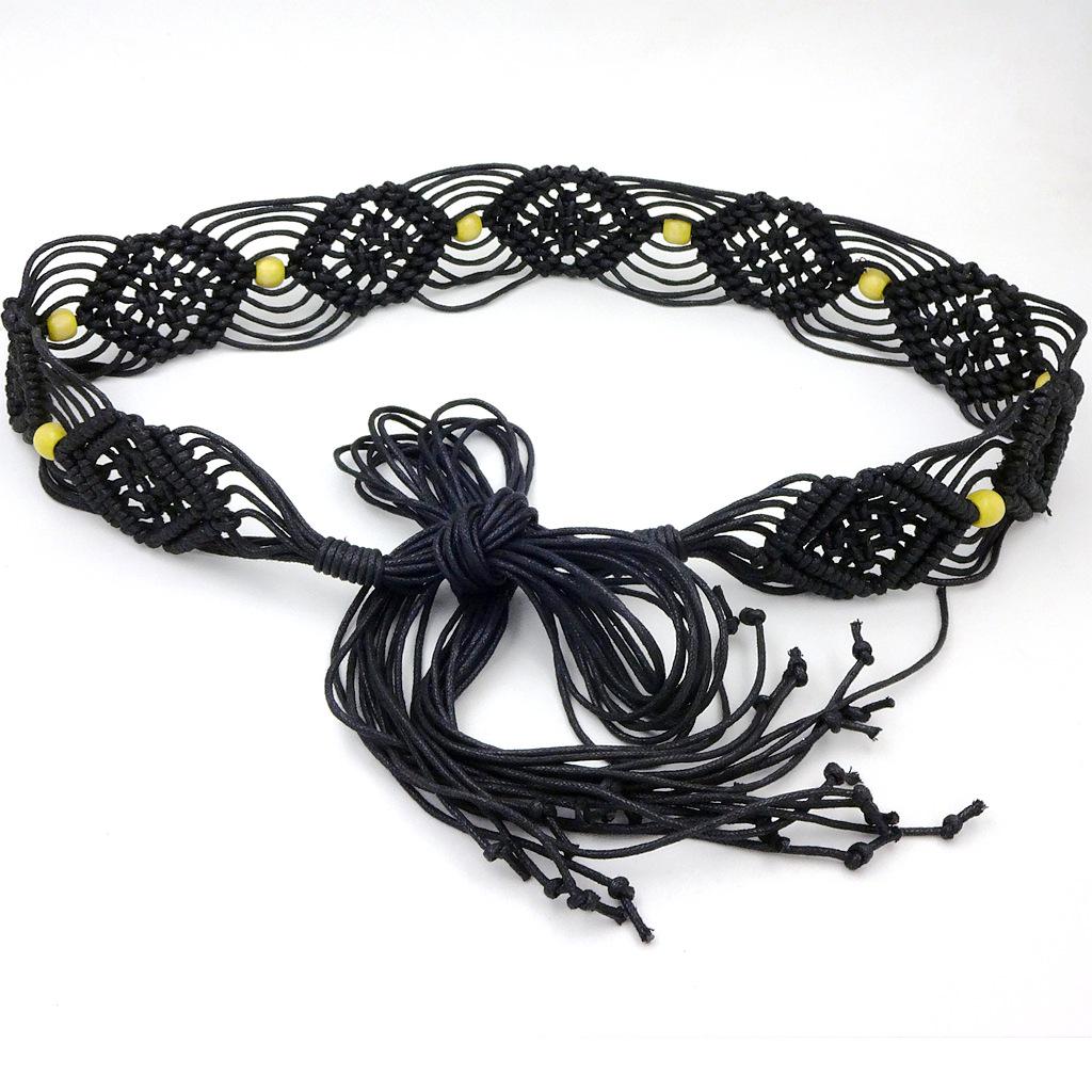 Bohemian Wax Rope Braided Floral Women's Belt Chain
