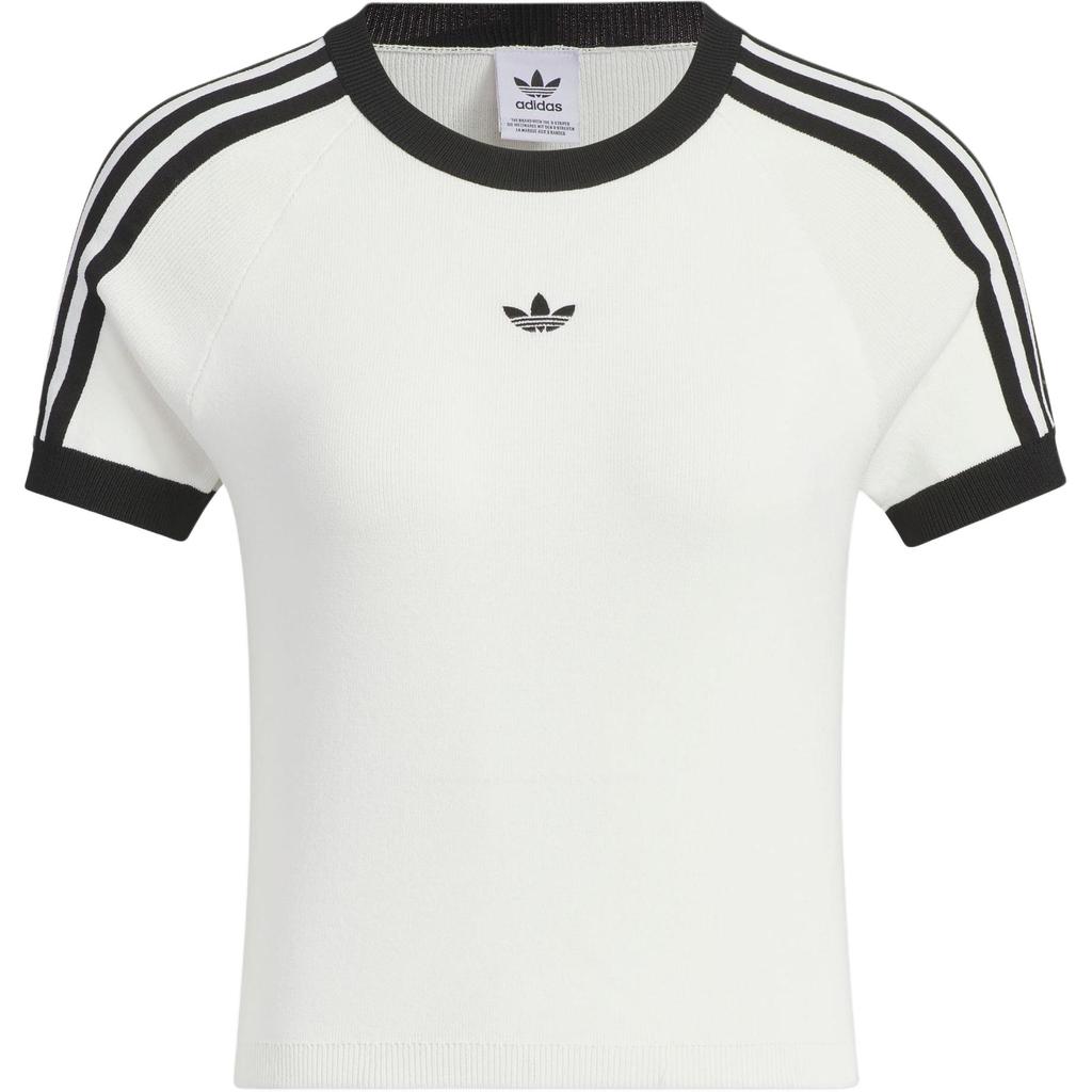 Adidas Originals Knit T-Shirt Women Tops White JI7049