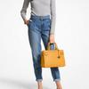 Michael Kors Logo Pendant Square Commuter Casual Leather Shoulder Bag Women bags Yellow 35S0GU9S2L-MARIGOLD