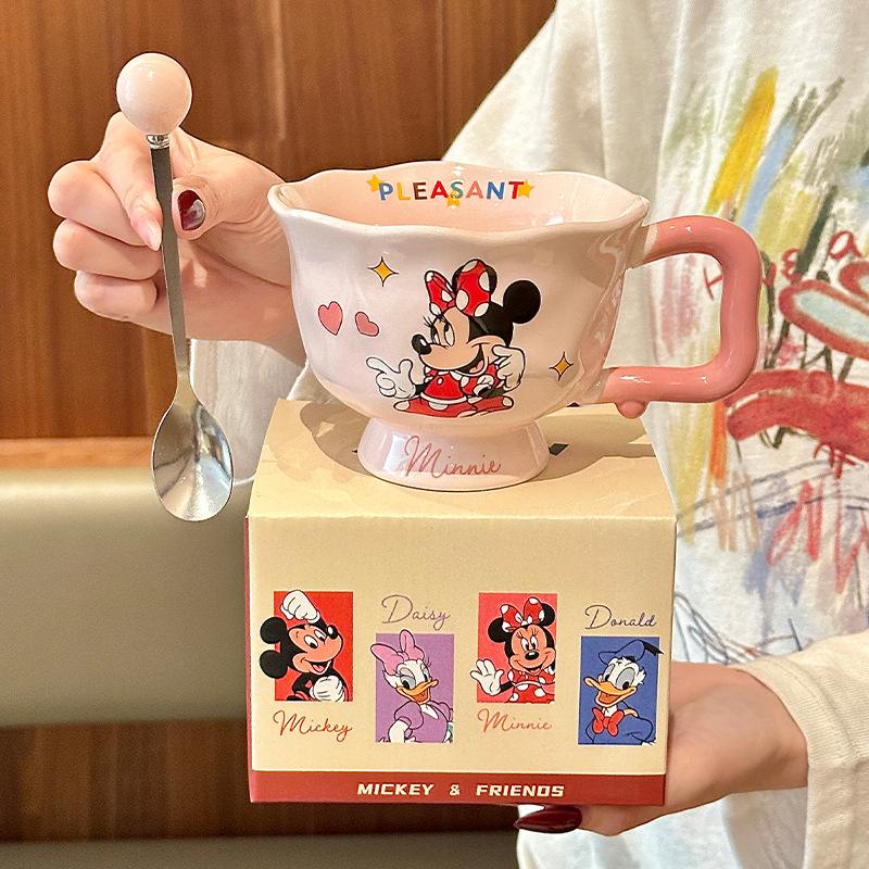 Roztomilý a hodnotný dětský kelímek na vodu Donald Duck Daisy, keramický hrnek pro pár, kancelářský hrnek na kávu, suvenýr