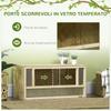 Wooden Reptile Terrarium with Sliding Glass Doors and Mesh Panels, 40x80x40 cm