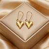 Classic Stainless Steel Heart Hoop Earrings for Women Punk Hip Hop Gold Silver Color Y2K Female Earrings Party Jewelry Gifts