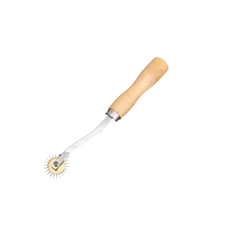 

1 шт., колесо для рисования, черная ручка, оригинальная деревянная ручка, латунная головка, штифт, колесо для рисования, точка отслеживания, швейный инструмент для отслеживания расстояния