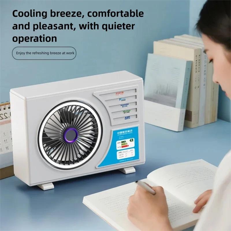 Home High-Speed Desktop Fan with Multiple Adjustable Levels Cool Circulating Air Mini Air Conditioning Style Silent Cooling Fan