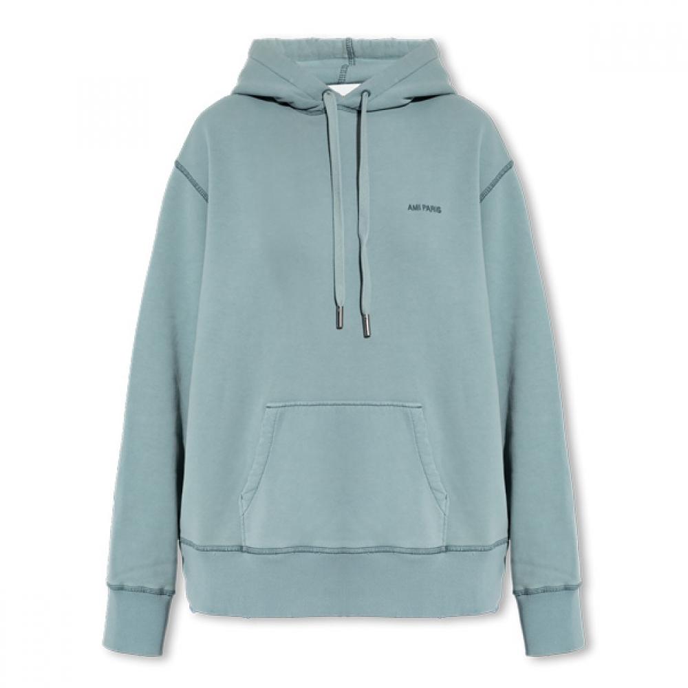 Ami Logo Faded Out Unisex Hoodie Je0052 468 USW216 JE0052 468 (XS)