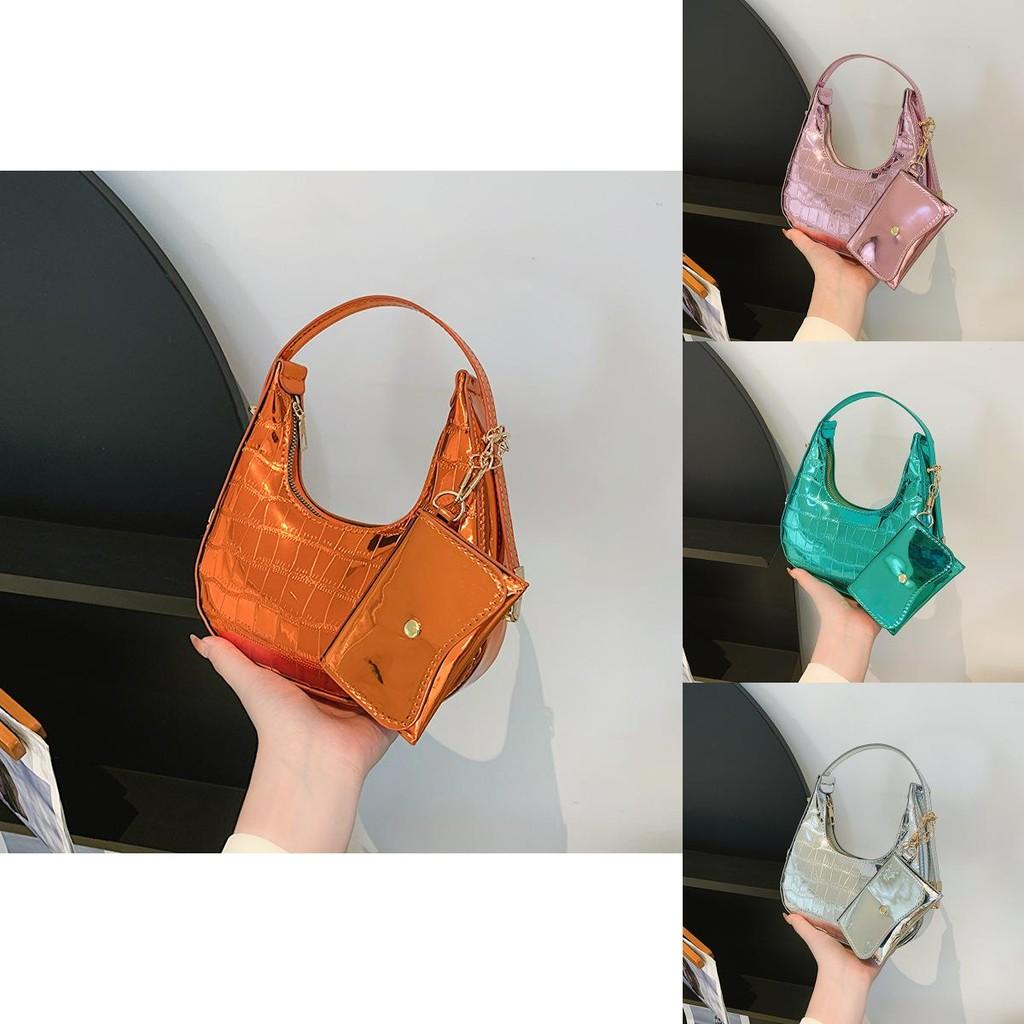 Stylish Minimalist Colorful Crescent Handbag Perfect For Spring And Summer Fashion