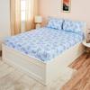Floral 180 TC Cotton Double Bedsheet (Blue)