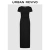 UR 2026 Women's Pleated U-Neck Midi Dress