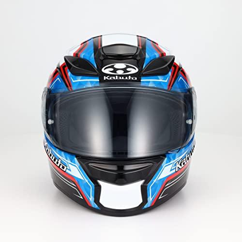 OGK KABUTO SHUMA FROZE Full Face Motorcycle Helmet, Black/Blue (Size: M)