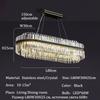 French luxury crystal chandelier Nordic modern home lighting living room LED chandelier room decoration indoor ceiling light