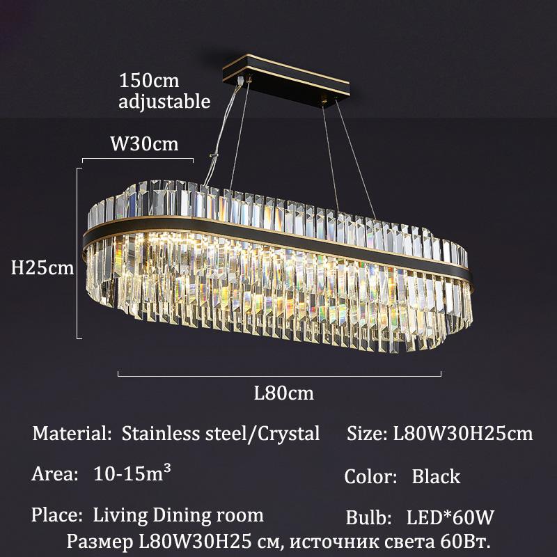 French luxury crystal chandelier Nordic modern home lighting living room LED chandelier room decoration indoor ceiling light