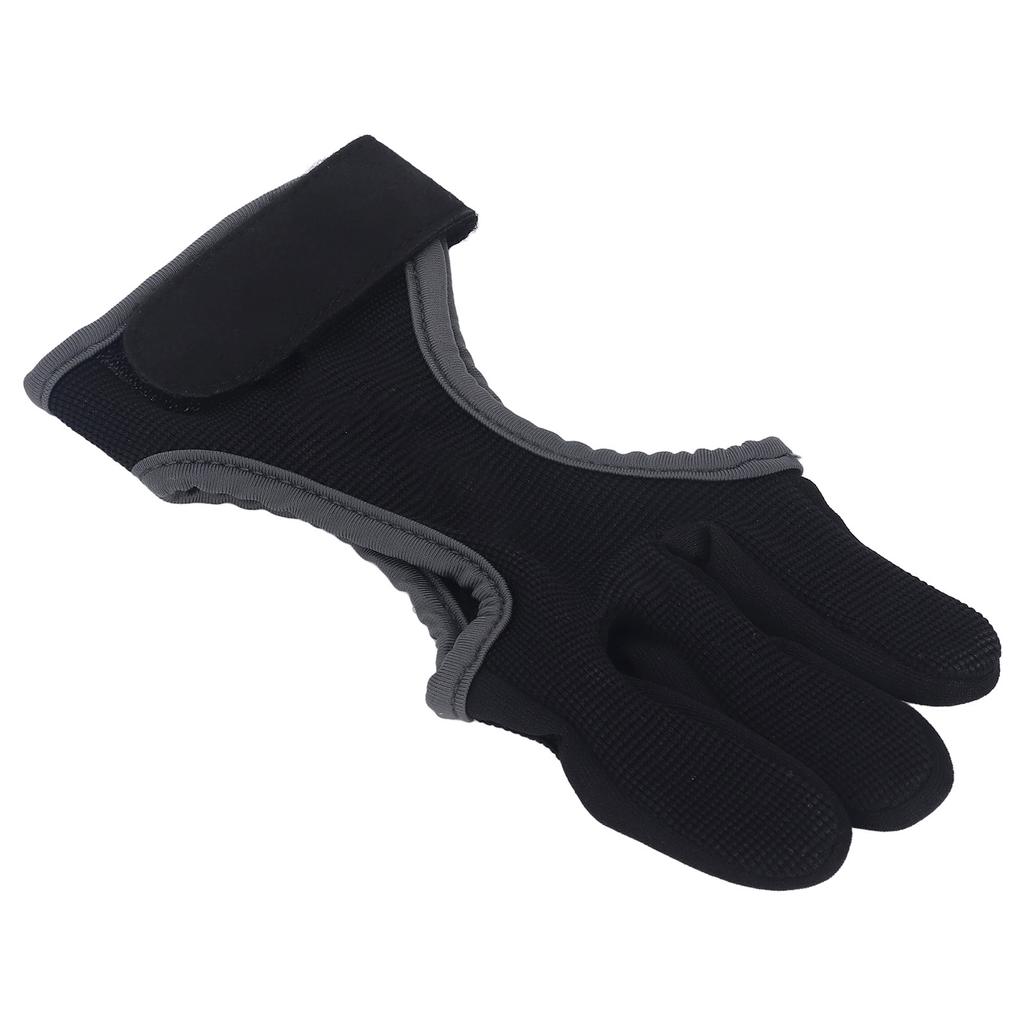 Archery 3 Finger Glove Pull String 3 Finger Guard Protection Tab for Traditional Recurve Bow S