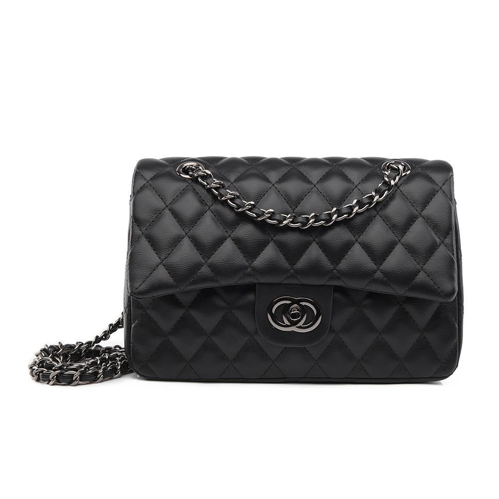 Shoulder bag 2025 classic rhombus embroidery thread small square bag high-end small fragrant bag female texture commuter messenger bag