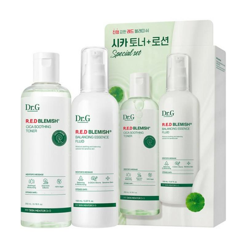 Dr.G Red Blemish Cica Soothing Set Toner 200ml + Lotion 150ml Calming & Barrier Care