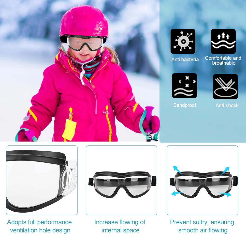 Παιδικά Γυαλιά Anti Fog Dustproof Αδιάβροχα Unisex Παιδικά Ποδηλασίας Αντιανεμικά Προστατευτικά Γυαλιά Ασφαλείας(Μαύρος )