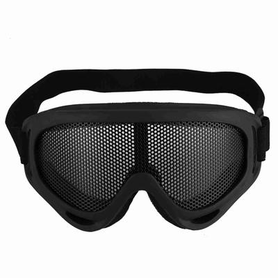 X400 Taktik File Gözlük Çelik Lensli Güneş Gözlüğü Outdoor Paintball Gözlüğü Siyah