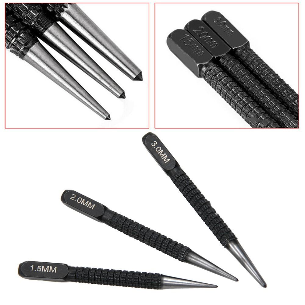 Center Punch Locating Punch Drilling Fixer Black Cylindrical Nail Punching Pin
