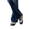 Plush warm fluffy shoes belt buckle Mary Jane shoes round head flat sole shoes one-word buckle small leather shoes