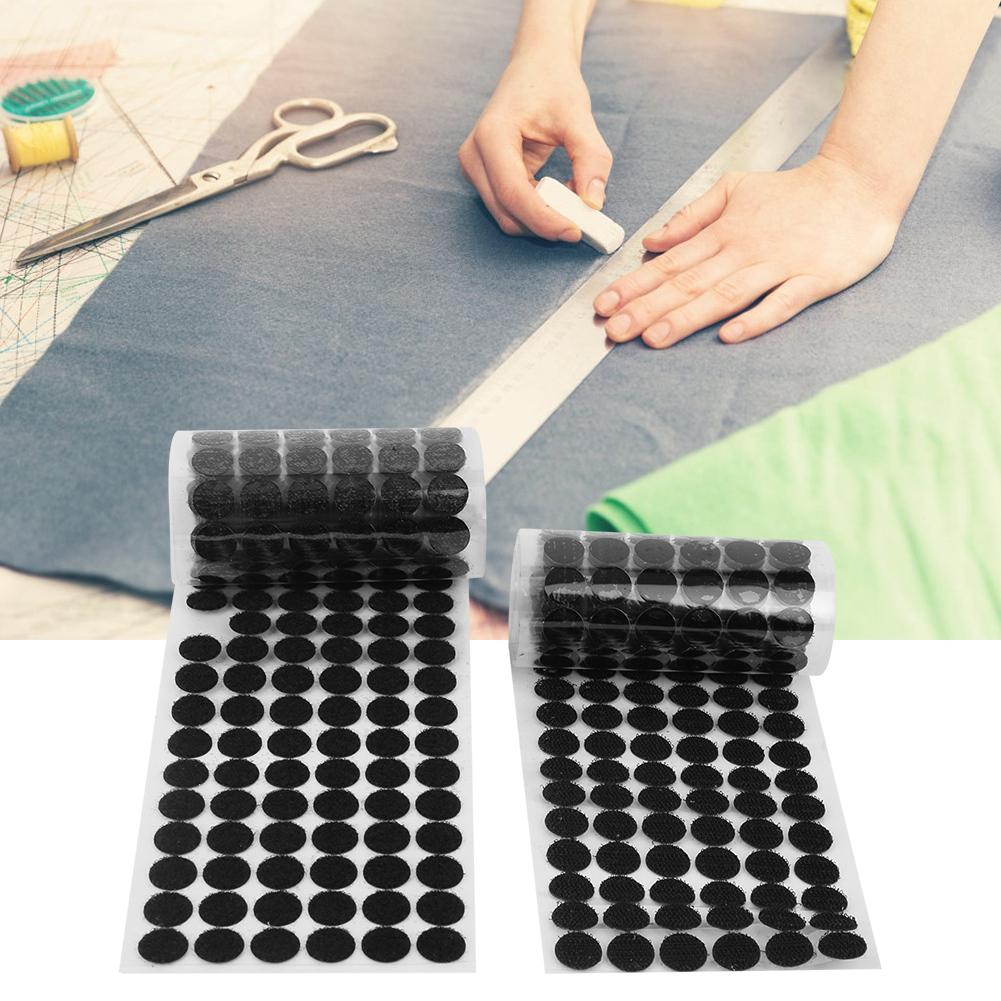 

300 пар наклеек-точек на липучке, круглые, с сильным самоклеящимся креплением, крепежная лента, черные