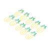 100pcs Metallic Paper Clips Green Yellow Ananas Shape Electroplating Process Antislip Fruit Paper