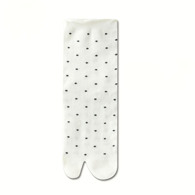 Women Japanese Cotton Split Toe Tabi Socks 2 Pairs Polka Dot Flip Flop Socks Sandal Sock for Women Fashion Soft Comfy Ankle Sock