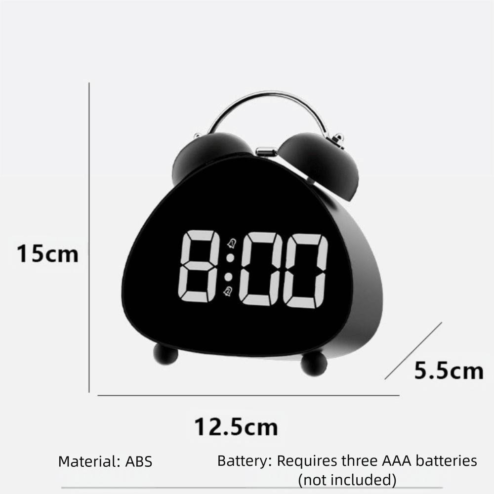 Vintage Multi-functional Bell Clock LED High Volume Electronic Alarm Clock Digital Snooze Digital LED Clocks Bedroom