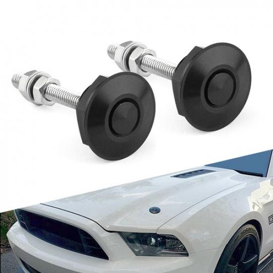 

2PC Push Release Button Quick Hood P Bonnet Lock Clip Latch Bumper Universal