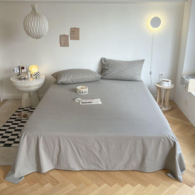 Minimalist Anti-pilling Skin-friendly Breathable Summer Bed Sheet For Student Dorm Single Bed