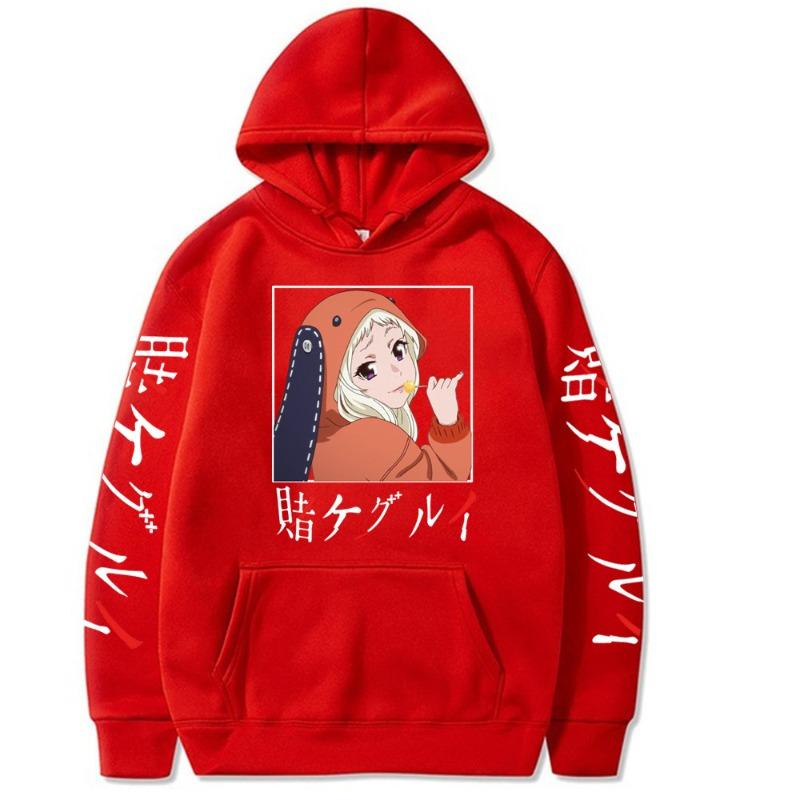 Kakegurui Japanese Animation Men's Hoodie Vintage Unisex Pullover Men Vintage Graphic Hoody Tops Oversize Clothing