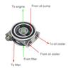 Engine Oil Filter Sandwich Plate With M20x1.5 Sensor Threads Thermostatic 74°C Close 78°C Full Shut For Car Modification
