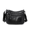 2023 Korean Style Soft PU Leather Multi-Layer Shoulder Bag - Large Capacity, Fashionable, Versatile Women's Messenger Bag