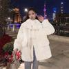 Autumn Winter New Thickened Fur One Piece Imitation Rabbit Hair Lamb Fur Standing Collar Loose Fur Coat Fashion Women