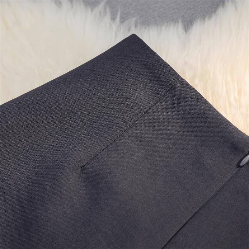 Women's Gray High-Waist A-line Wide Leg Skirt Shorts - Spring/Summer 2025 Collection