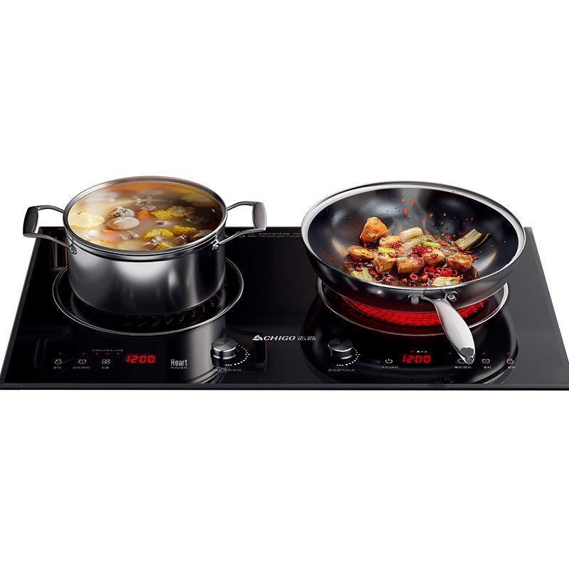 CHIGO Dual-Zone Induction & Ceramic Cooktop CN plug (adapter included)