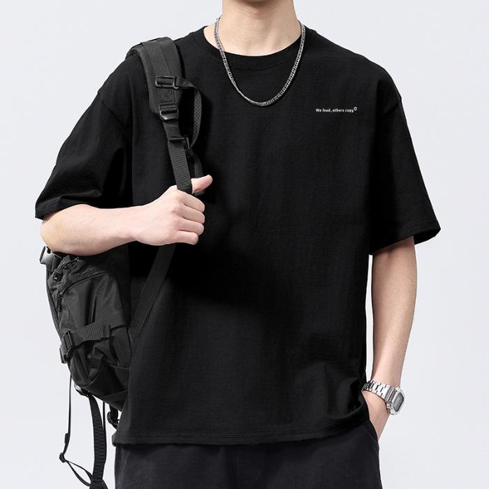 Updated Summer Mens Round Neck Printed Short-sleeved T-shirt Thin Everyday Youth Half-sleeved Blouse