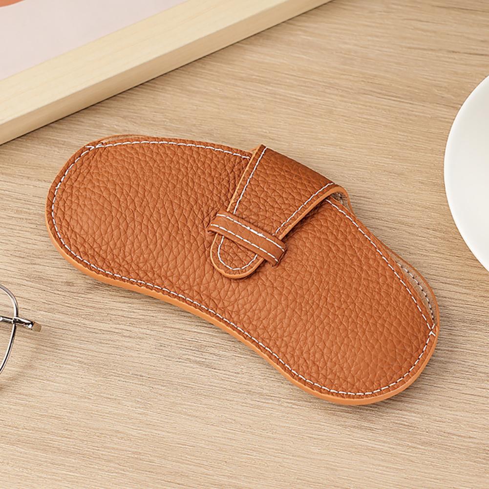 Portable Glasses Storage Bag Simple Fashionable PU Leather Glasses Protective Cover Sunglasses Reading Glasses Storage
