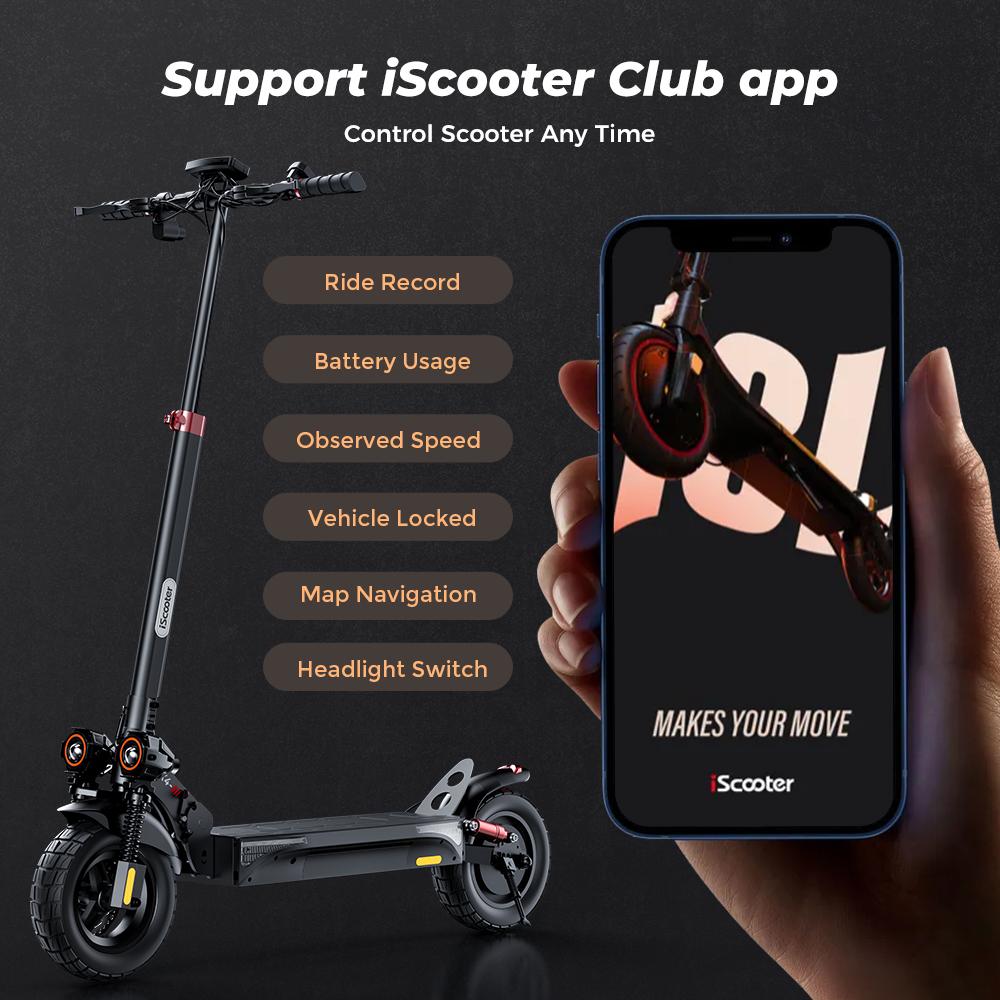 iScooter Electric Scooter IX4 800W 15Ah Powerful 10 Inch Off Road Tire Range 40-45km Speed 45km/h