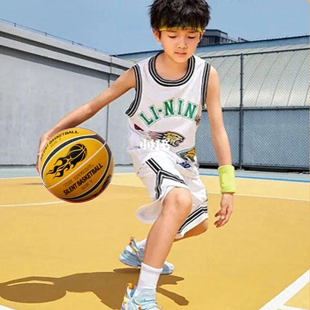 Low Decibel Silent Bouncing Basketball 21cm/24cm Elastic Practice Ball Kids Gift